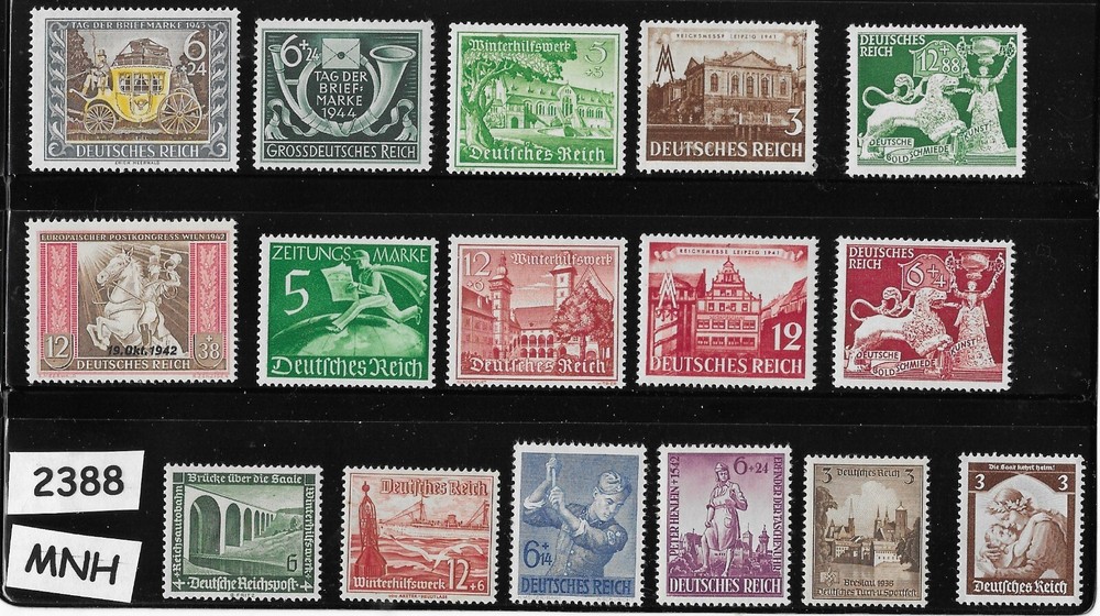 MNH Stamp collection 1930s & 1940s Germany Third Reich Regular postage #2388