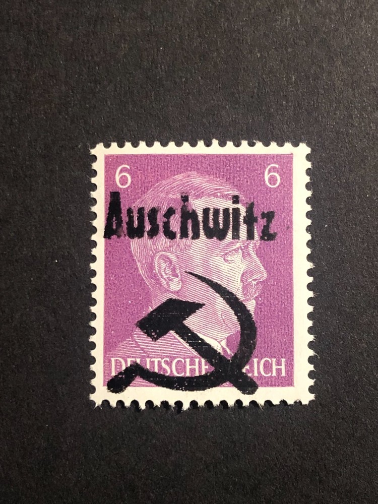 Germany 1945 Post WWII LOCAL fantasy ovpt (AUSCHWITZ) 6 Rpf. MNH /s1 #126