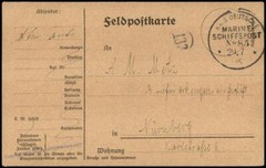 Germany WWI 1915 Navy SMS Kaiserin MSP83 Feldpost Cover 75487