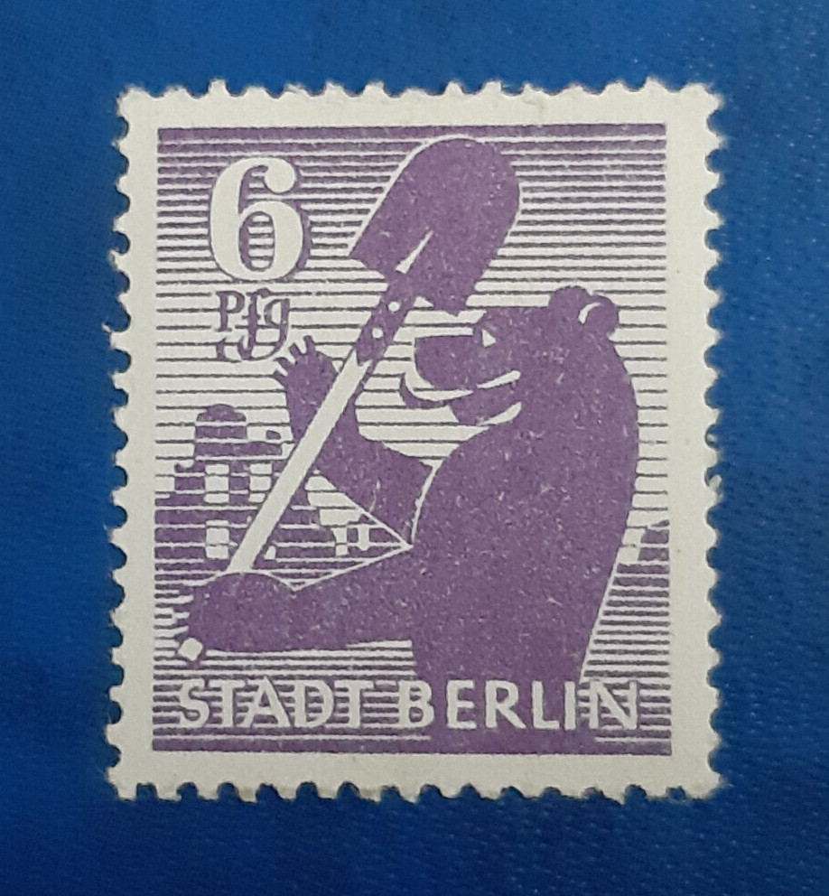 Germany Stamp Allied Occupation Berlin 6 Pfennig Jasch SBZ Mi. Nr. 2 avx (21294)