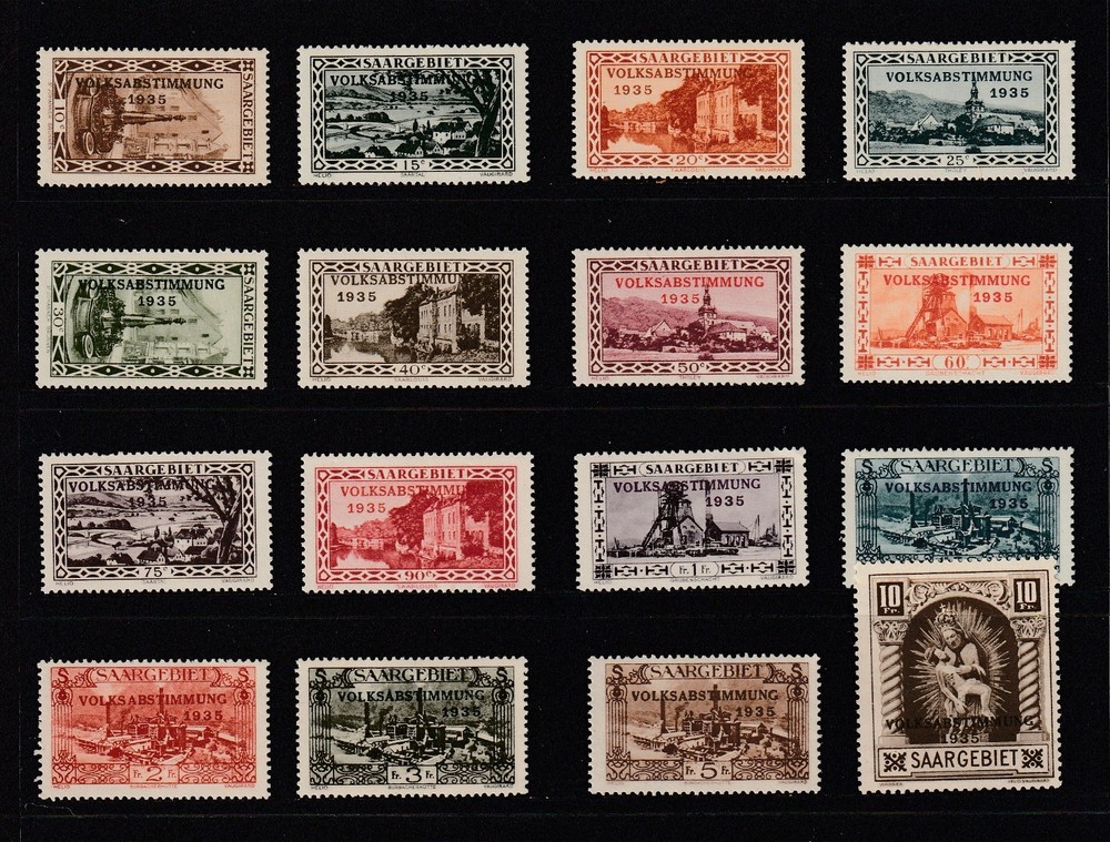 SAARGEBIET 1934 SET COMPLETE FRESH LIGHTLY HINGED
