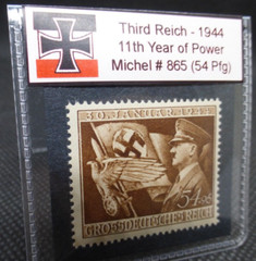 Nazi Germany WW2 1944 Stamp 11th Year of Power Third Reich Reichspfennig Rare