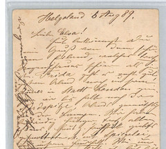 HELIGOLAND (German) Stationery Card 10pf Used 1889 Hamburg {samwells}XT312