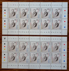 Federal KB No. 1962 I+II Clean Mint KB Frg Sheetlet With And Without Rune
