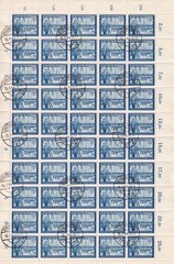 Stamp Germany Mi 892 Sheet 1944 WWII Reich Gilder Post Office CTO