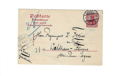 GERMANY 1903 Post Card sent from Cassel to Waldhaus b. Flims Switzerland