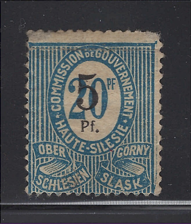 Upper Silesia Scott # 11a MH Surcharge Single 1920 Tiny Thin