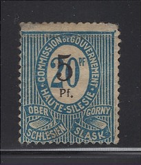 Upper Silesia Scott # 11a MH Surcharge Single 1920 Tiny Thin