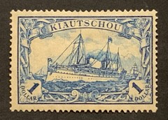 Travelstamps: Germany Kiautschou Stamps $1 Dollar Kaiser’s Yacht mint OG H WMK