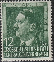 SALE Stamp Germany Poland General Gov’t Mi 117-9 Sc NB33-5 WWII Hitler 1944 MNH