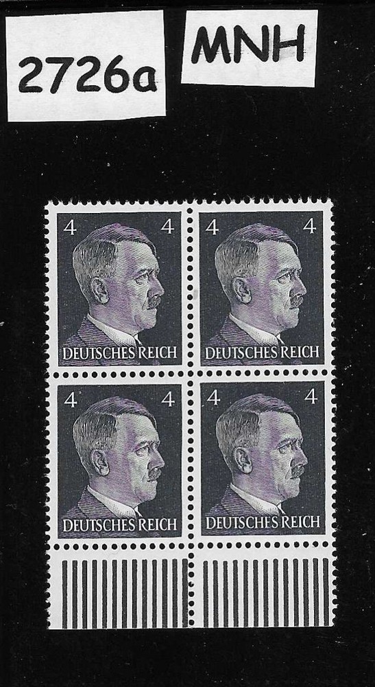 MNH stamp block Adolf Hitler PF04 Sc 508 WWII Germany 1941 Third Reich #2726a