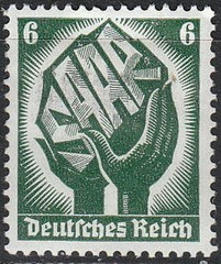 Stamp Germany Mi 544-5 Sc 444-5 1934 National Socialist Saar Land Eagle Coal MNH