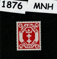 MNH stamp Sc 90 Gdansk Poland Danzig 1922 Germany post WWI #1876