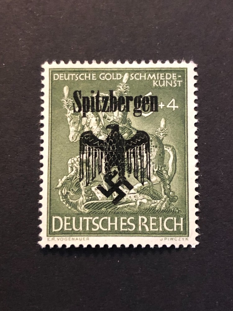 Germany WWII propaganda fantasy overprint (SPITZBERGEN) 6+4 Rpf. MH OG #326