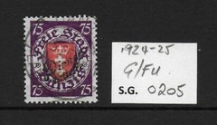 1924-25 Danzig OFFICIAL 75pf Red/Purple SG O205 Good/Fine Used