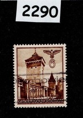 Used Stamp Sc N56 General Government Warsaw Lublin Cracow Poland WWII #2290