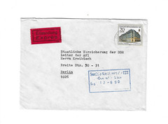GERMANY Express Cover sent from Dresden to Berlin- Backstamps including bahnpost