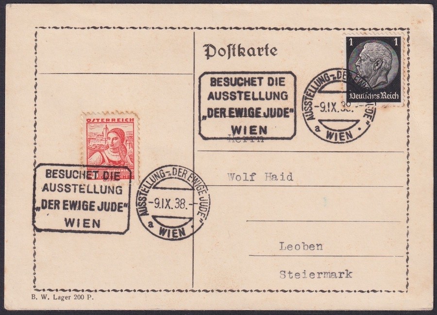 GERMANY (ITEM0218) 1938 POSTCARD FROM NURNBERG (See Description)