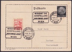 GERMANY (ITEM0218) 1938 POSTCARD FROM NURNBERG (See Description)