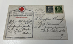 1916 Amberg Germany Picture Postcard Cover To Furth Red Cross On War