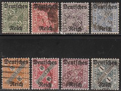 Stamp Germany Official Mi 057-64 Sc O176-83 1920 Dienst Reich Wurttemberg Used