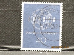 The listing:(1)1959 Deutsche CEPT Europa 40 Pf West German Postage Stamp-LH-VVV