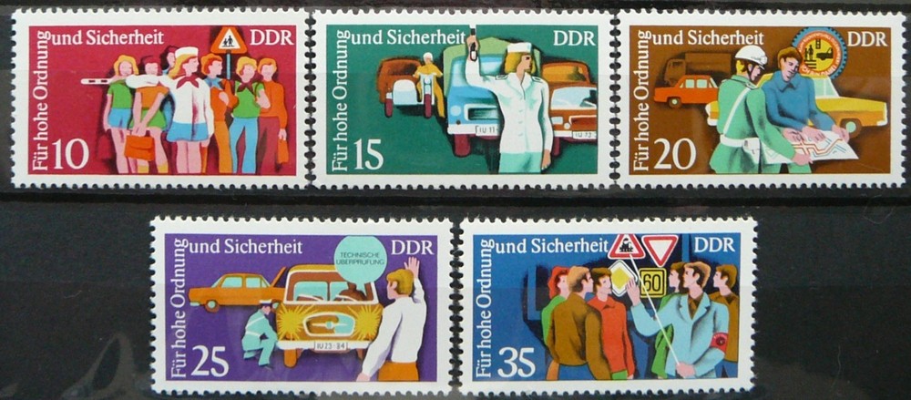 Germany DDR Stamps – Road Safety Education_1975 – MNH.