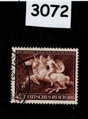 Used stamp Sc B192 / 1941 Third Reich Germany / Brown Ribbon horse race #3072