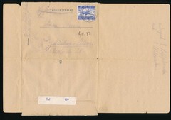 Germany WWII 1943 Luftfeldpost Cover & Original Letter Airplane Stamp Feldpost