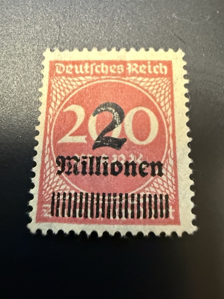 Germany Stamp Deutsches Reich German Empire Overprint 2 Million on 200 Mark 1923