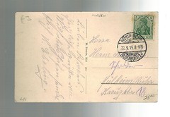 1915 WW 1 Oldenburg Germany Kriegsmarine U Boat At Sea Postcard Cover Tauchen