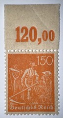 Travelstamps: 1921 Germany Stamp Deutsches Reich 150 Pfennig Michel Nr. 189 MNH