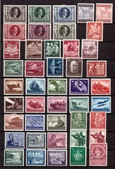 AM0382) Third Reich Lot MH Mint Hinged 1910 to 1945 with Hitler WW II, 6 scans