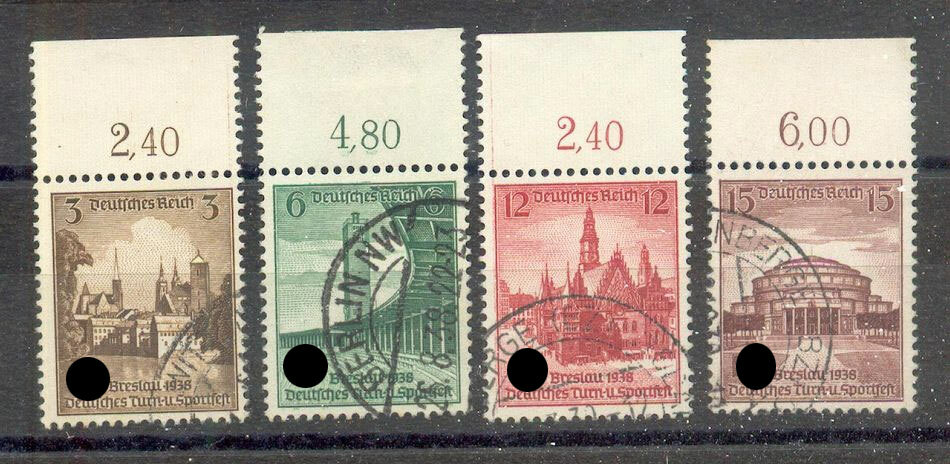 Dr-3.Reich 665/68 or Upper edge stamped (15491