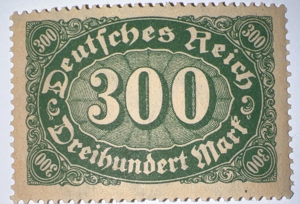 Travelstamps: 1922 Germany Stamps Deutsches Reich 300 Mark Mi. Nr. 249, MNH