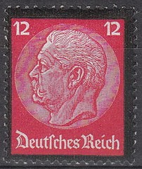 Stamp Germany Mi 548-53 Sc 436-41 1934 3rd Reich Death Hindenburg MNH