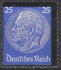 Stamp Germany Mi 548-53 Sc 436-41 1934 3rd Reich Death Hindenburg MNH