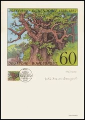 ART-EDITION 1988 GERMANY 1356 VON EICHENDORFF HOLZSCHNITT – HAND-SIGNED !!