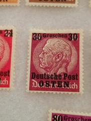 1939 – 1940 German (Occupation of Poland) Deutsche Post OSTEN“ Series