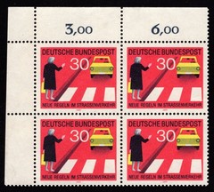 Germany Plate Blocks Stamps, NH/NG, Traffic Safety Scott German #1062