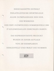 SA18j Germany DDR 1988 OG Seoul Original Signed Cover – Athletics.