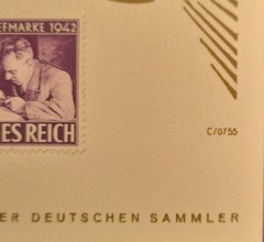 GERMANY 1942 Tag der Briefmarke. Maxi card. Propaganda card.