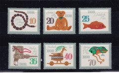 DDR MNH ** 2661-6 Animal toys singles from sheet