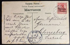 1910s Tanger Morocco German Africa Picture Postcard Cover To Sachsen Germany