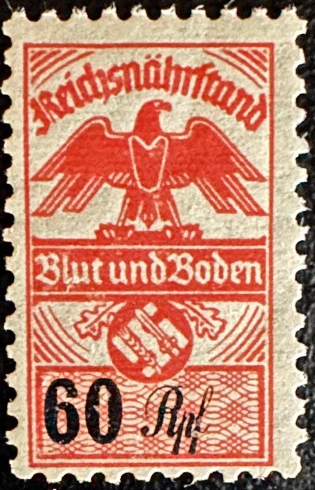 WWII GERMANY WAR ERA THIRD REICH GERMAN IMPORT DUTY TAX MNH 60 Rpf STAMP