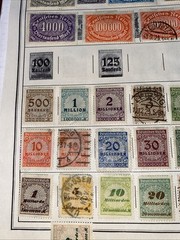 GERMANY ~several (100) German Stamps ~ c.1920’s Full Page 2 Side