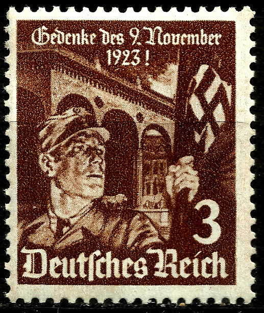 III REICH, SA SOLDIER WITH FLAG, MICHEL # 598, YEAR 1935, MNH, LOT 3170