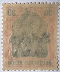 Travelstamps: Germany Offices in Belgium Stamps 30pf w/ 40c OP MOGH Wmk
