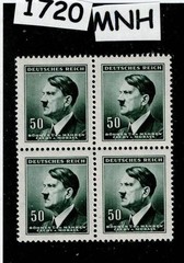 MNH stamp block Sc #65 Adolf Hitler 1942 WWII during German Occupation #1720