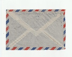 1958 EAST GERMAN AIR MAIL COVER LEIPZIGER -MOCKAU TRADE FAIR STAMPED
